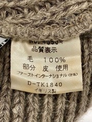 Other Brands Knit Sweater (Thick), Medium, Wool, BEG, Solid Color, Made in Engla
