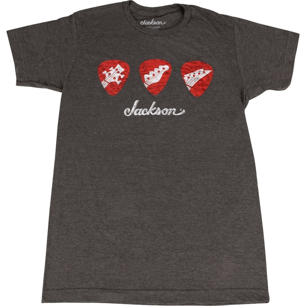 Jackson Guitars Pick T-Shirt, Charcoal, XXL