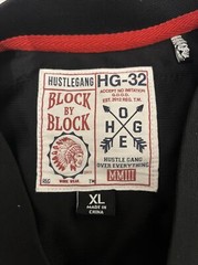 Hustle Gang Block by Block Football Jersey Grid Iron Hawk HG 32 X-LARGE