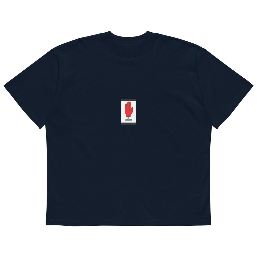 Unisex organic oversized high neck t-shirt