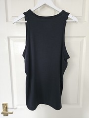 M&S Autograph Mens Vest Top Stretch Sleeveless Size Medium Black New With Tags