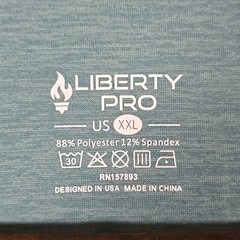Liberty Pro Mens XXL 2 Pack Performance T-Shirts Orange Teal Heathered Stretch