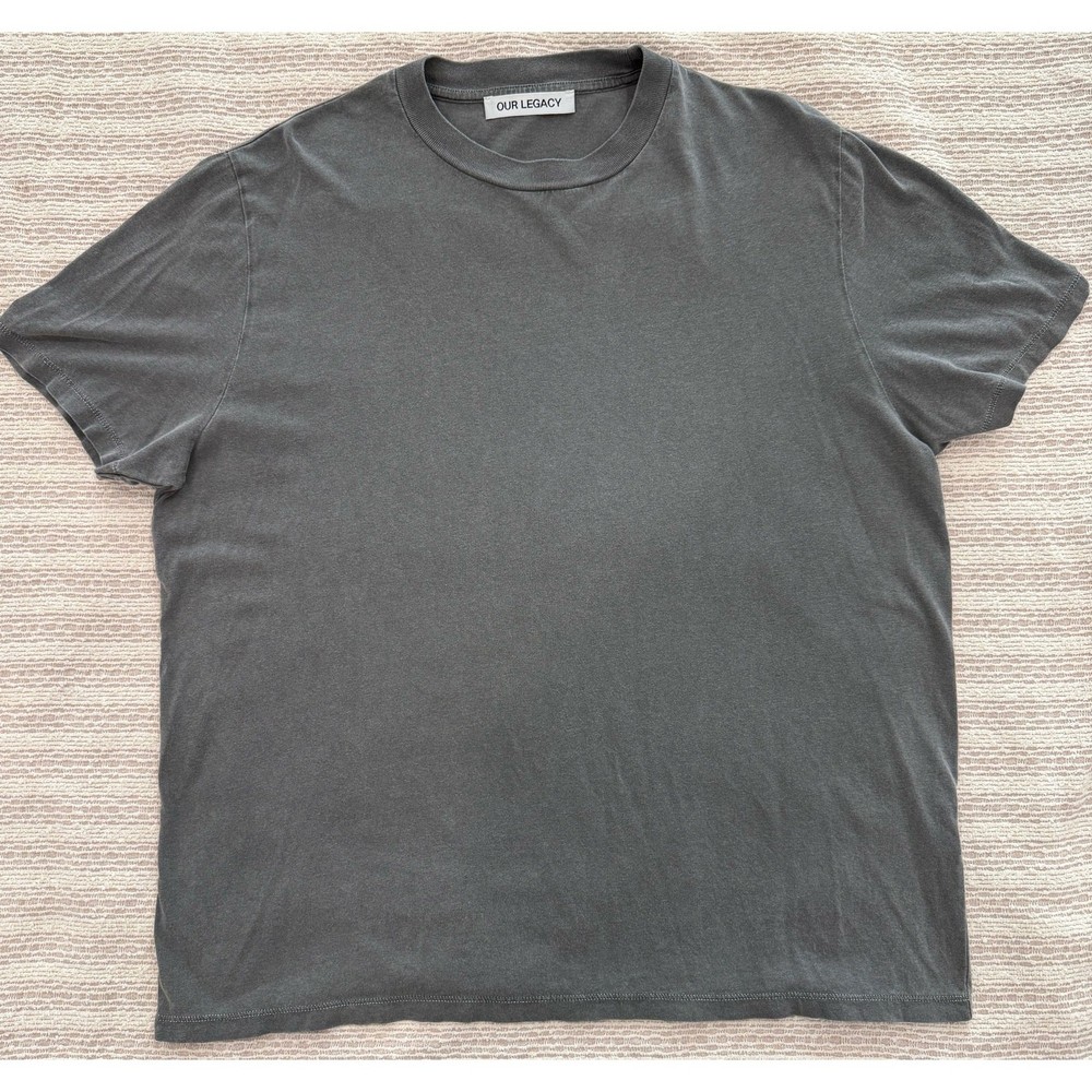 Our Legacy Box T-Shirt Washed Black / Anthracite Size 46