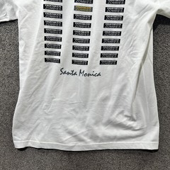 VTG Santa Monica Triathlete Zombies Graphic Tee Men L White Single Stitch USA