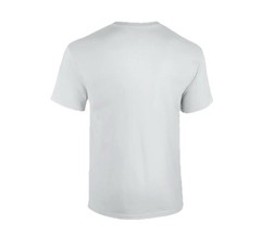 Gildan Men’s T-Shirt Heavy Cotton Short Sleeve Plain Blank White Tee Sz 2XL New