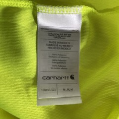 Carhartt Mens Yellow Mesh T Shirt Hi Vis Workwear Construction Safety PPE Sz Med