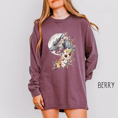Vintage Moon Dragon Fantasy Art Comfort Tee Shirt Men Women Soft