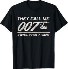 Fisherman Joke Dad – They Call Me 007 – Funny Fishing Humor T-Shirt