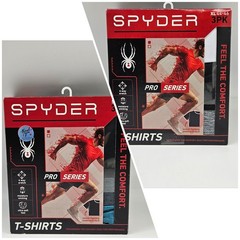 SPYDER 3 Pack Men’s S M L XL Pro-Series Poly Microfiber T Shirts Assorted Colors