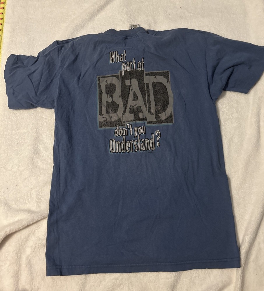 Vintage Bad Boy Club Shirt Mens Large Single Stitch 90s Y2K Made USA Faded