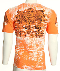 Archaic by Affliction Men’s T-Shirt Parallel Wings Cross Biker