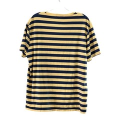 Polo Ralph Lauren XL Custom Slim Fit Navy Yellow Striped 100% Cotton Pony Tshirt