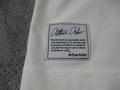 Arthur Ashe Shirt Mens 3XL White ASHE Logo Ringer Tennis Graphic T-Shirt