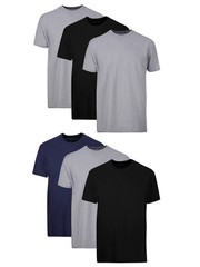 Hanes Men’s 6-Pack Assorted Crew T-Shirt Undershirts Value Pack Cotton