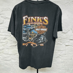Harley Davidson Wolf Biker T Shirt Zanesville OH The Road is My Home Vintage y2k