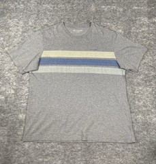 Travis Mathew Tshirt Mens XL Gray Striped Casual Lightweight Breathable