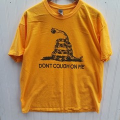 Yellow Gadsen Mask Serpent Don’t Cough On Me Men’s XL T Shirt