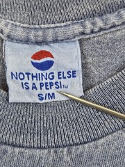 Vintage PEPSI S/M TShirt Single Stitch Blue 100 Percent Guaranteed