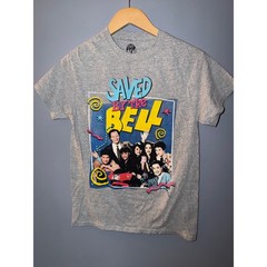 Saved By The Bell Cast Graphic T-Shirt Mens Small Gray 90s TV Show Bayside High