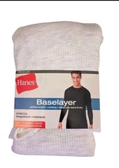 Hanes Men’s Waffle Knit Thermal Shirt Long Sleeve MEDIUM NWT