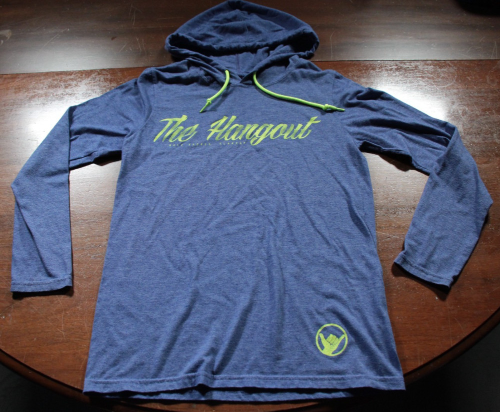 The Hangout Gulf Shores Alabama Hooded Shirt S Blue