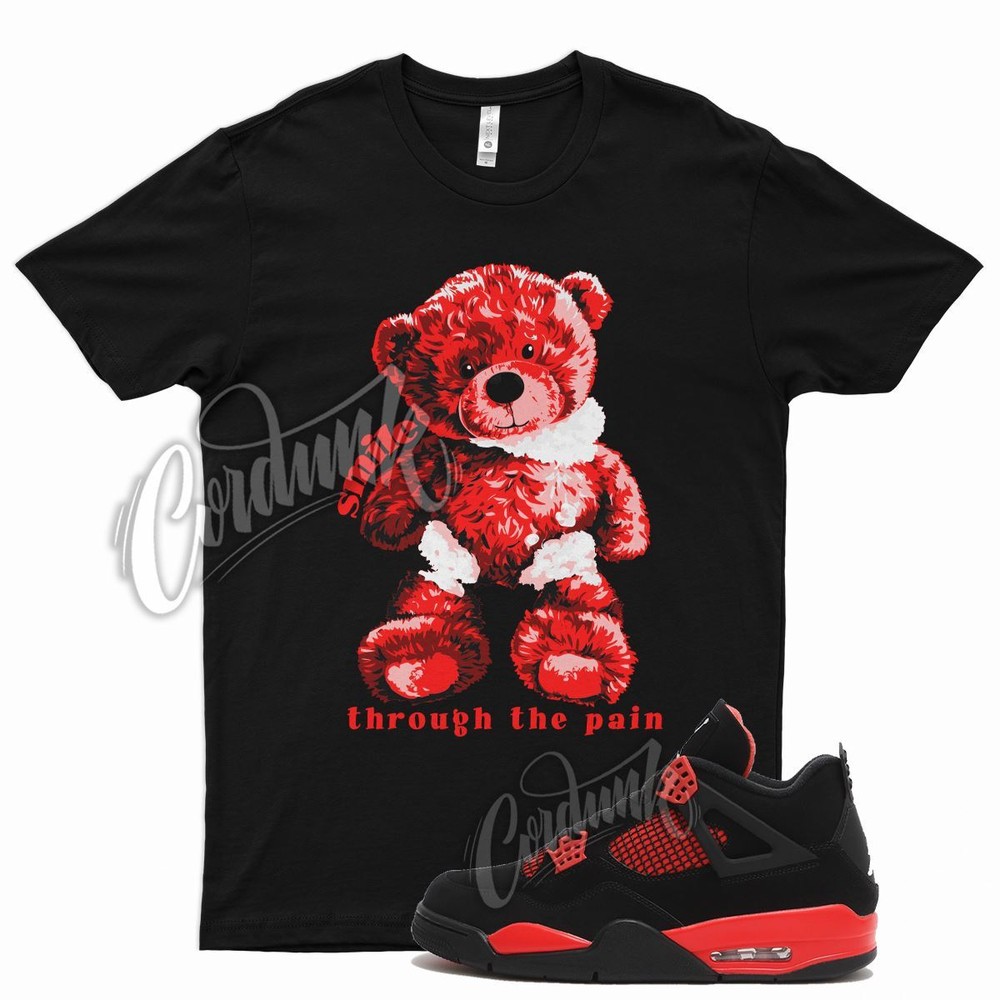 Black SMILE T Shirt for Air J1 4 Red Thunder Gym Varsity Iconic 1 14