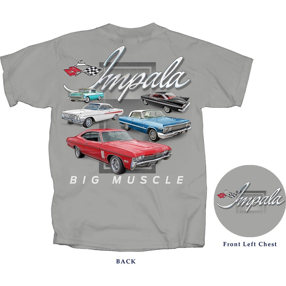 Joe Blow T’s Chevy Impala Big Muscle Men’s T-Shirt 1958 1959 1961 1963 1968 SS