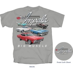 Joe Blow T’s Chevy Impala Big Muscle Men’s T-Shirt 1958 1959 1961 1963 1968 SS