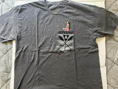 HINANO TAHITIAN GIRL TRIBAL SZ 2XL GRAY SHORT SLEEVE T=SHIRT.SEE DESCRIPT
