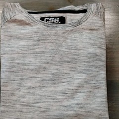 CSG Mens Size XL Heather Gray Thermal Shirt Waffle Knit Long Sleeve Warm Layer