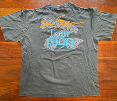 1989/90 Stevie Ray Vaughan Double Trouble Band SHIRT LARGE BROKUM 21×25″ IN STEP
