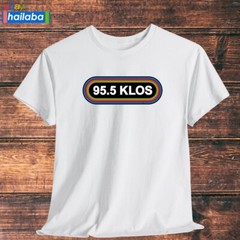 95.5 Klos Rocks Radio Logo Shirt Black/Navy/Grey/White/Orange T-Shirt S-5XL