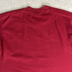 Vintage Fruit of the Loom Best Maroon Red Plain Blank 50/50 Blend T-Shirt Large