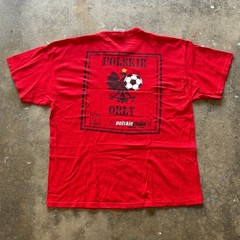 Vintage Delta Pro Weight Chicago Fire Soccer Polskie Orly Red Graphic T-Shirt XL