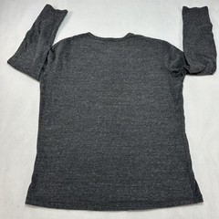 Flint And Tinder Henley Shirt Mens Medium Gray Long Sleeve Made In USA Cotton