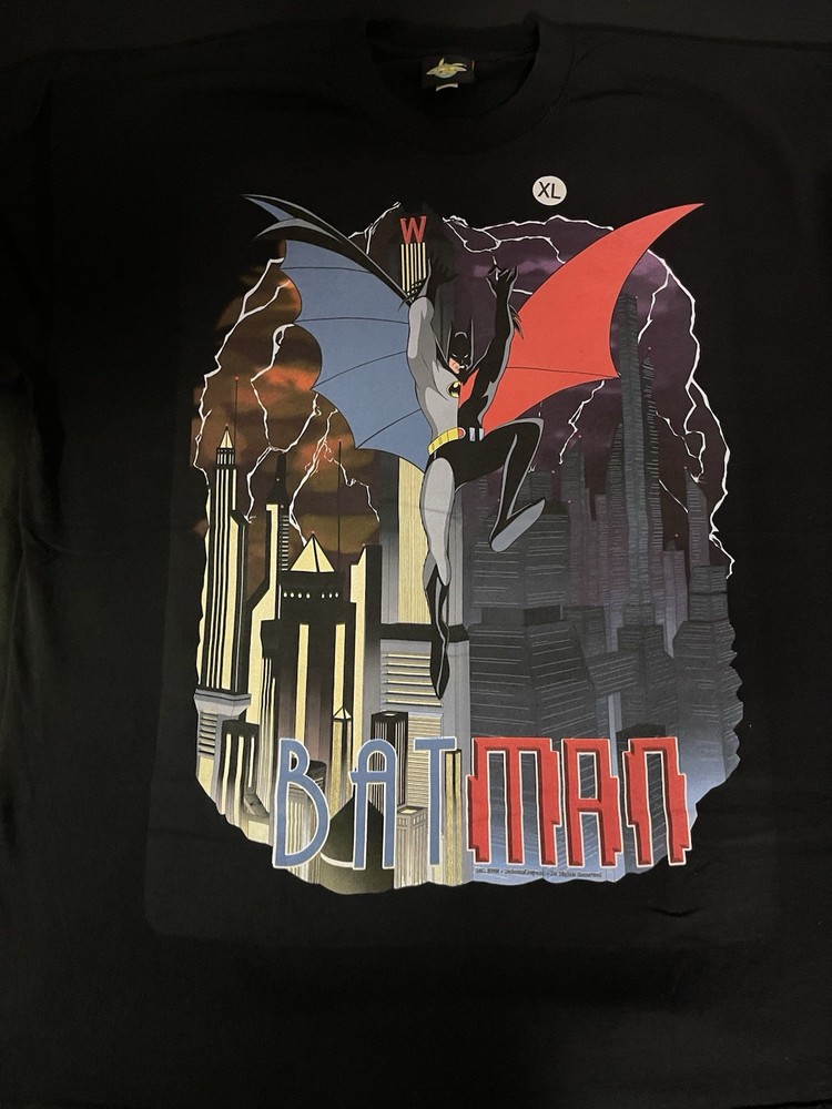 XL Batman x Batman Beyond Boot T Shirt DC Universe Avengers Marvel VTG