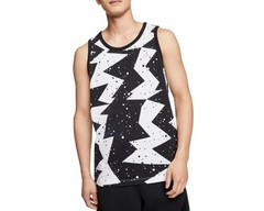 JORDAN PRINTED POOLSIDE TANK TOP MEN SIZE SMALL TO XL BLACK WHITE COMFORT STYLE