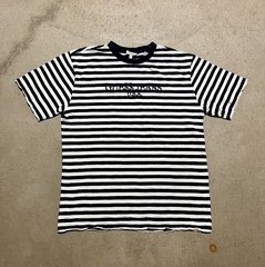 Guess Jeans x ASAP Rocky Striped Tee Shirt Size Large Navy White Rap Retro