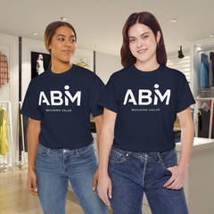 ABM Building Industries Logo T-Shirt Mens USA Graphic Tee Casual Cotton
