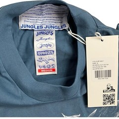 Jungles Tee Mens M Blue Dolphin Streetwear Skater T-Shirt Peace Ocean Surfer