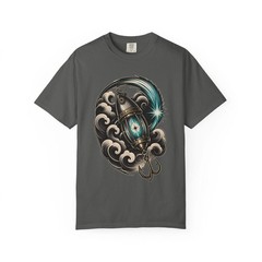 Blackwork Comet Fishing Lure Lantern T-Shirt Graphic