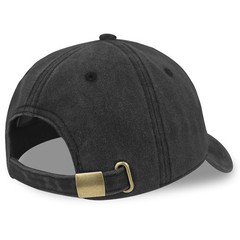 Cat Dad Hat for Men, Cat Dad Gifts, Adjustable Size Cotton Baseball Cap Black