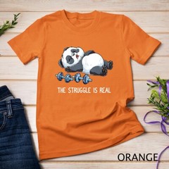 Panda The Struggle Is Real Weightlifting Fitness Gym Funny Unisex T-shirt