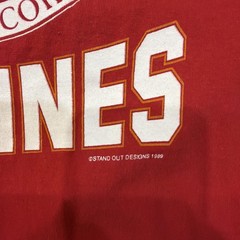 VTG 1989 United States Marines T Shirt Men L Red Single Stitch EGA Semper Fi