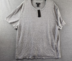 The Men’s Store at Bloomingdale’s Striped Linen Tee XXL Dark Slate Pullover S/S