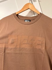 Diesel T-Just Maglietta Short Sleeve 100% Cotton T-Shirt Brown Size L NWT $80