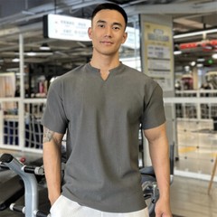 Men’s Baggy Short Sleeve T-Shirt Classic Casual Slim V-Neck Shirts
