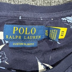 Polo Ralph Lauren Sailboat Print T-Shirt Mens Size XL Navy Custom Slim Fit NWT