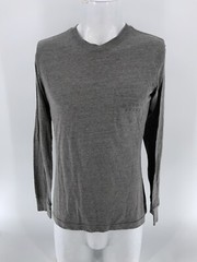 The Normal Brand Pocket T-Shirt Long Sleeve M Gray Cotton Poly Rayon YGU U4-103
