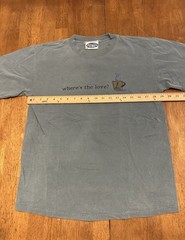 Vintage Y2K Espresso Love Coffee T Shirt S/M Blue Edgartown Massachusetts